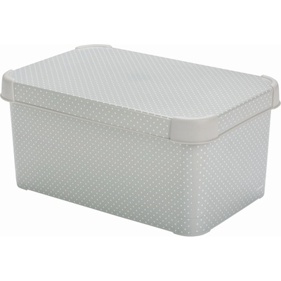 CURVER DOTS S dekoratívny 29,5 x 19,5 x 13,5 cm sivý s bodkami 04710-F52