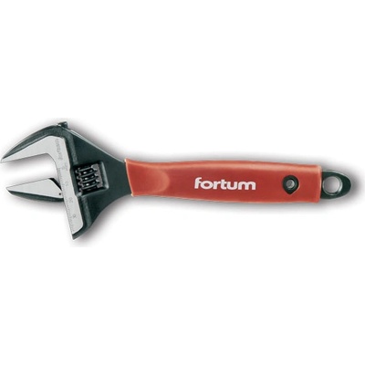 Fortum Регулируем гаечен ключ серия BW, 22, 5 градуса, 61CrV5; гумена ръкохватка, 212mm, / 8", фосфатиран, диапазон 0-38mm