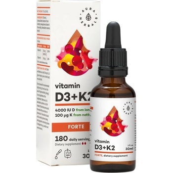Aura Herbals Vitamin D3 4000 IU + K2 FORTE [30 мл]