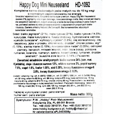 Happy Dog Supreme Mini Neuseeland 0,3 kg