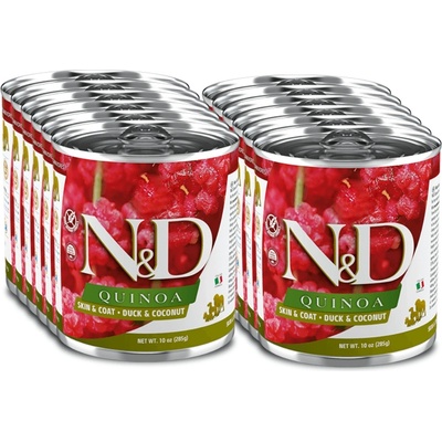 N&D Dog Quinoa Skin & Coat Duck & Coconut 12 x 285 g