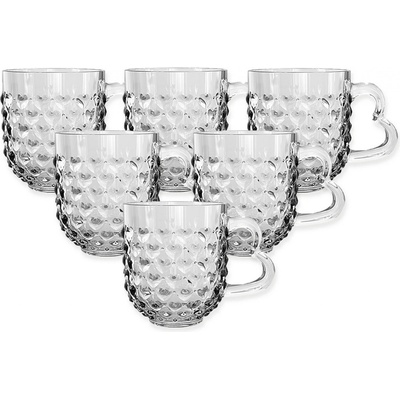 Altom Sada skleněných hrnků Hearts 6 x 310 ml – Sleviste.cz