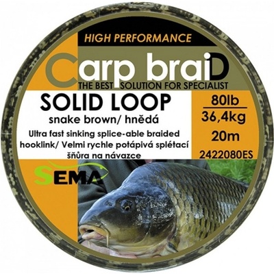 Sema šnúra Solid Loop Hnědá 10m 80lb
