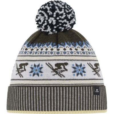 Eisbär Зимна шапка (beanie) Eisbär Retroski Pompon Beanie - Clear Light / Outdoor Green / White / Skyway - размер One Size (904-5488-0111)