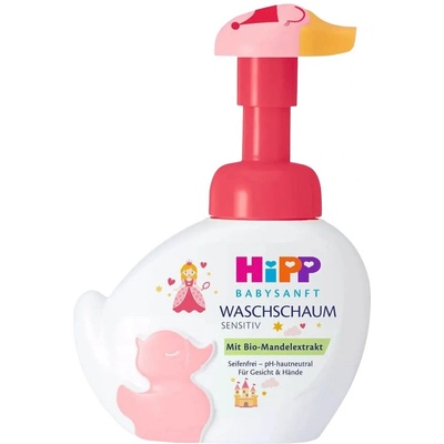 HiPP Измиваща пяна за ръце и лице Hipp Babysanft - Пате, принцеса, 250 ml