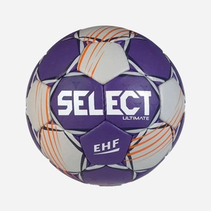 Select Състезателна хандбална топка Select Ultimate Шампионска лига на EHF V24 сиво/лилаво размер 3