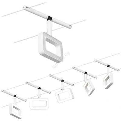 Paulmann 94483 - Комплект 5xLED/4, 8W Пълна кабелна осветителна система FRAME 230V бяла (W3830)