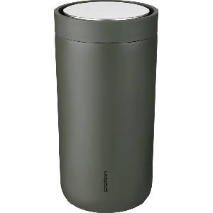 Stelton Термочаша To-Go Click с двойни стени от стомана 200 мл тъмнозелена (675-26)