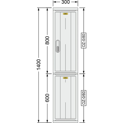 SFOS 300x1400x245mm OZ-0/80 + OZ-0/60