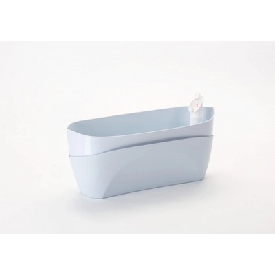 Plastia truhlík Doppio šedomodrá 38 cm