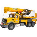 BRUDER Bruder MACK Granite Liebherr LKW модел влекач с кран, жълт/сив (02818)