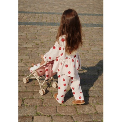 Konges Slojd kalhoty mušelinové COCO Ladybug smetanové