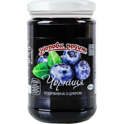 Drcená borůvka s cukrem 350g Zdorova rodyna