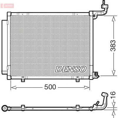 Kondenzátor, klimatizace DENSO DCN10058
