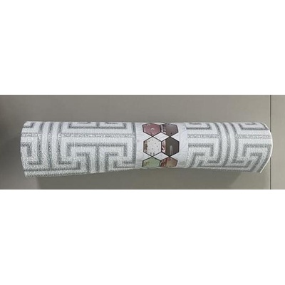 САМОЗАЛЕПВАЩ pvc ТАПЕТ | Модел 003 i Цвят: Бяло и сиво| ДЕСЕН: ПРИНТИРАН ЛЕН | РАЗМЕР : 50СМ*2.8М*2мм (ym-11)