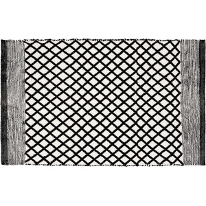 Wenko Черно-бял килим за баня от рециклирана пластмаса 50x80 cm Tara - Wenko (25265100)