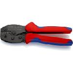 KNIPEX Клещи за кримпване на кабелни накрайници 0.25-6мм2, закалени, синьо-червена ръкохватка 220мм, с пружина, Knipex (K975238)
