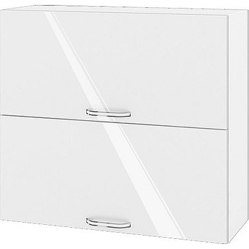 ИРИМ Горен кухненски шкаф Сити БФ-Бяло гланц-05-12 80 см