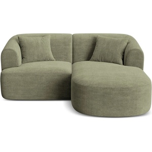 Cosmopolitan Design Зелен ъглов диван от рипсено кадифе (десен ъгъл) Campi - Cosmopolitan Design (COS_RC_S_266_F1_CAMPI4)