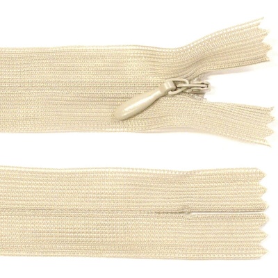Spirálový zip no.3 skrytý nerozepínací 22cm - více barev color: 691 béžová světlá