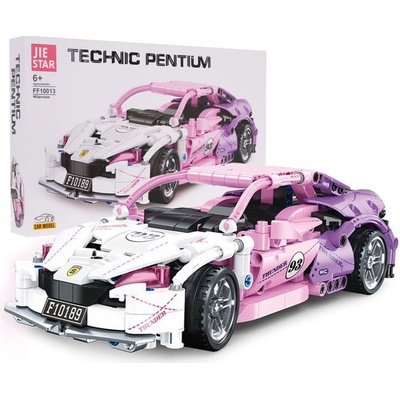 JIE STAR sportovní autíčko růžové 652 ks