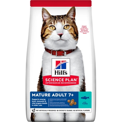 HILL'S Hill s Science Plan гранули за стари котки с риба тон 10 кг