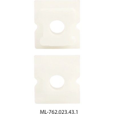 ML-762.023.43.1 Koncovka s otvorem pro PA, bílá barva, 1ks