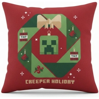 Carbotex vankúš Minecraft Vianoce 40x40