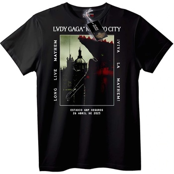 NOONEBRAND Тениска Lady Gaga Mayhem City Tour - 7XL, White