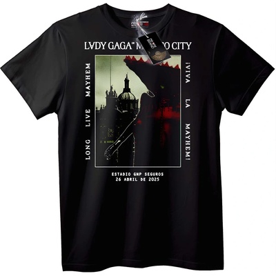 NOONEBRAND Тениска Lady Gaga Mayhem City Tour - 7XL, White