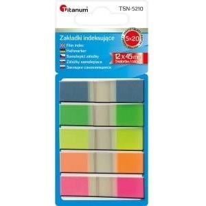 TITANUM Index inserts fluo 12x45mm 5x20 sheets