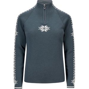 Dale of Norway Дамски вълнен пуловер Dale of Norway Women's Geilo Merino jumper - Steel / Offwhite - размер XL (105-1370-1714)