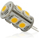 LED žiarovka 9 x SMD 5050 G4 1,5 W teplá biela