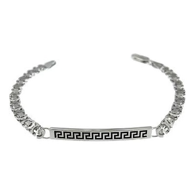 INFINITYSILVER Strieborný náramok bizantina s doštičkou 1810040IDGREEK21
