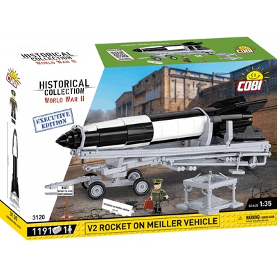 COBI 3120 WW II Nemecká balistická riadená strela V-2 s prívesom Meiller