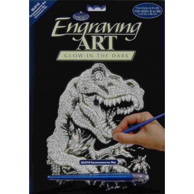 Škrabací obrázky svítící Tyranosaurus Rex