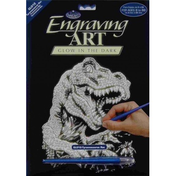 Škrabací obrázky svítící Tyranosaurus Rex