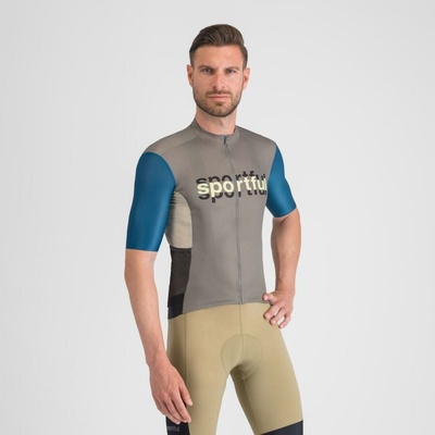 Sportful SUPERGIARA LOGO gun metal/teal blue