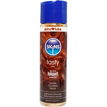 SKINS Лубрикант на водна основа skins - tasty water-based lubricant double chocolate 130 ml