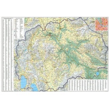 Gizi Map Makedonie - nástěnná mapa 90 x 70 cm Varianta: bez rámu v tubusu, Provedení: laminovaná mapa v lištách