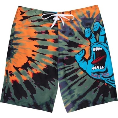 Santa Cruz plavky Screaming Hand Boardshort Black/Orange/Green