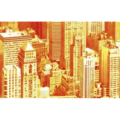 GEKKOFIX 12866 Samolepící tapety Urban Sky oranžový, rozměr 45 cm x 15 m