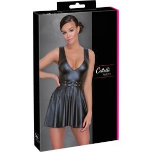 Cottelli Collection - рокля с плисирани детайли и колан - черна