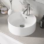 Bath Deluxe Мивка за плот vikedal Ø 38 см керамика/бяла (bt0160)