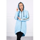 Dámská mikina so zipsom vzadu MI8997 nebesky modrá