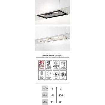 Faber INTEGRA WH A52 Аспиратор за пълно вграждане бял (INTEGRAWH52)