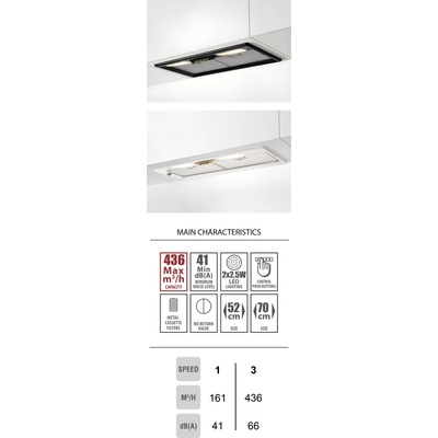 Faber INTEGRA WH A52 Аспиратор за пълно вграждане бял (INTEGRAWH52)