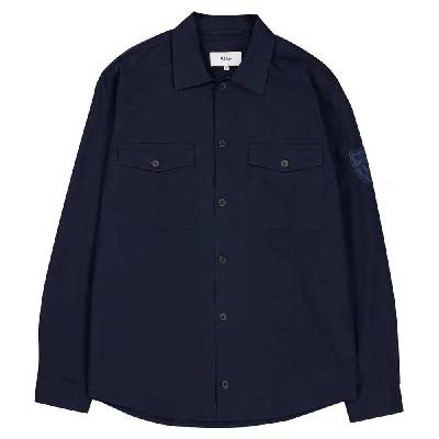 Риза с дълъг ръкав Makia Hifk solid long sleeve shirt - Blue (Dark Navy)