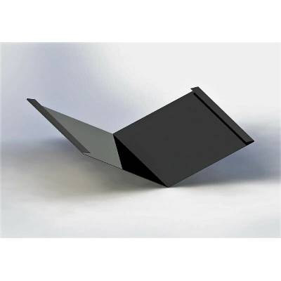 Úžlabí klasik r.š.600mm Hliník Al Lakovaný RAL 9005 černá dl.2m