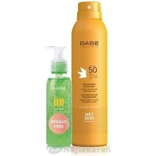 BABÉ SUN Opaľovací sprej SPF 50 200 ml + Aloe vera gél 90 ml